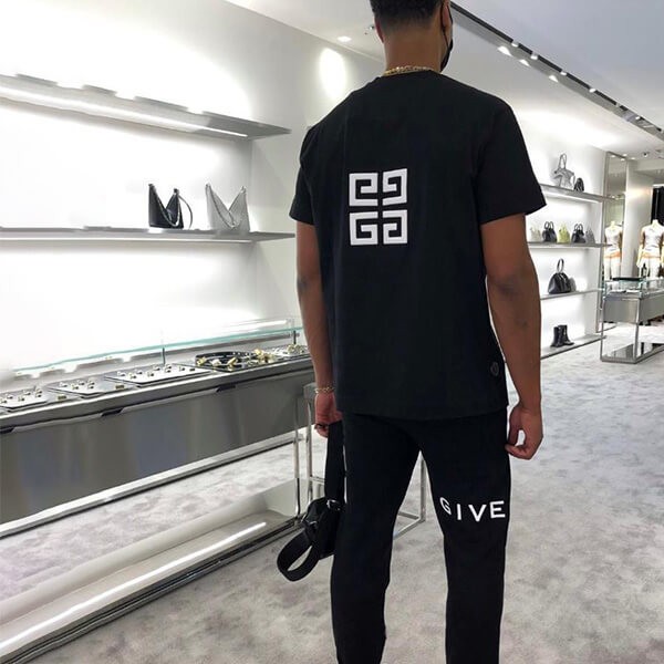 21SS【ジバンシィ Tシャツ コピー】GIVENCH ロゴ 4Gエンブレム Tシャツ BM71543Y6B-001