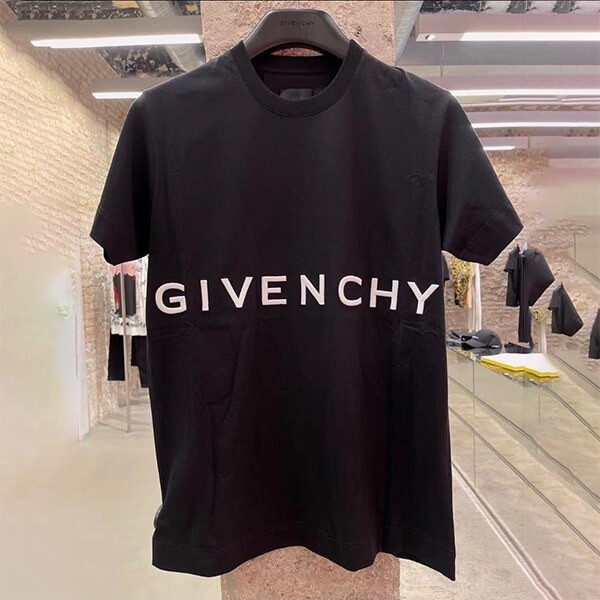 21SS【ジバンシィ Tシャツ コピー】GIVENCH ロゴ 4Gエンブレム Tシャツ BM71543Y6B-001