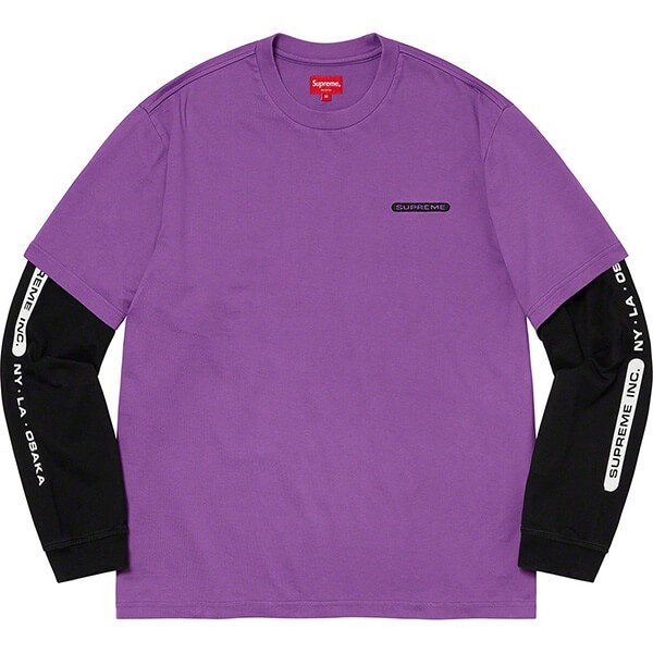 21SS シュプリーム スーパーコピー パネル ロングスリーブ Tシャツ Paneled L/S 21072938