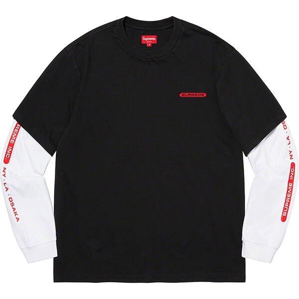 21SS シュプリーム スーパーコピー パネル ロングスリーブ Tシャツ Paneled L/S 21072938