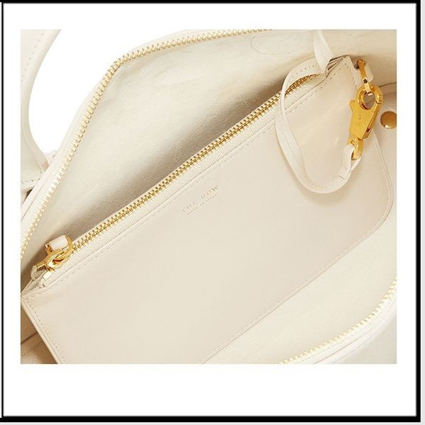 【The Row 偽物】Lady カーフレザー バッグ ★ ベストレラー ★ポーチ WI222L60 IVORY SHG