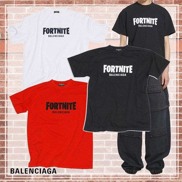 2021 バレンシアガ Tシャツ 偽物 Fortnite©EPIC GAMES ロゴの刺繍 612966TLVO36506