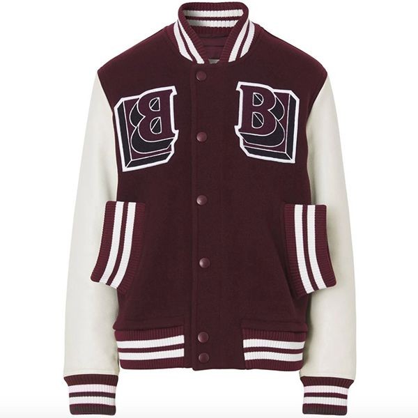 関税込み【バーバリー】VARSITY ウールレザー ボンバージャケットコピー 8045532B1014D