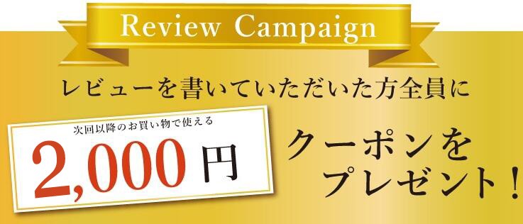 写真付きレビュー投稿で2,000円クーポンプレゼント！