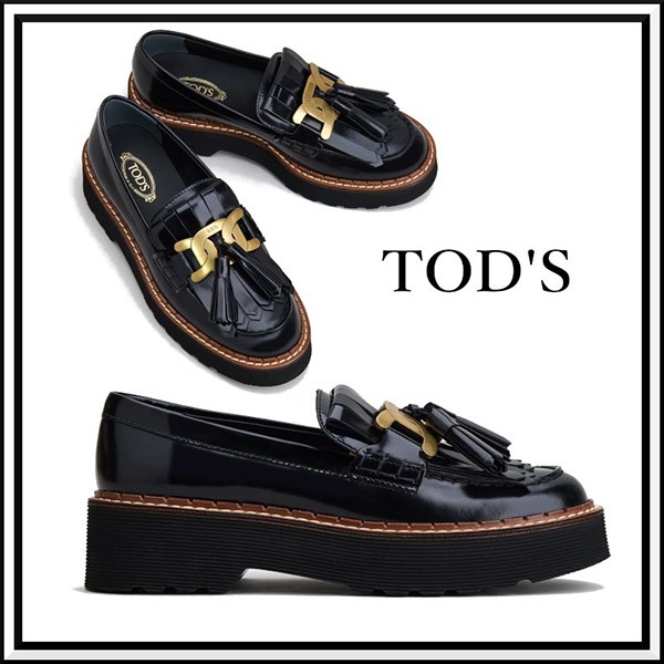 TODS☆KATE LOAFERS　タッセル付きローファー☆送料込 XXW80C0DF40SHAB999