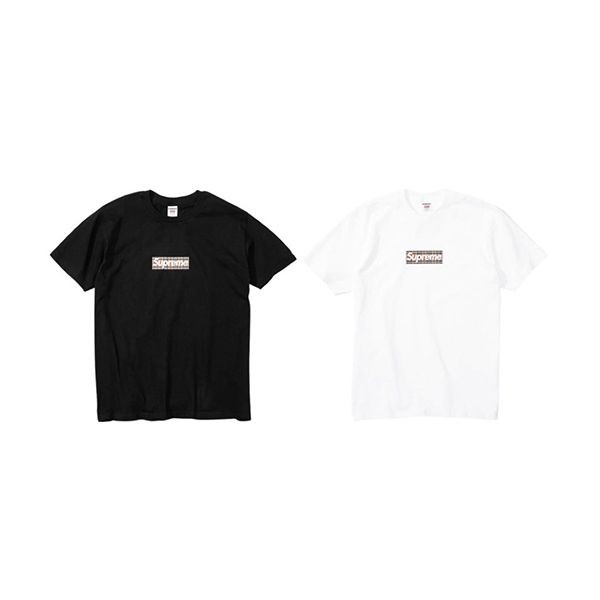 シュプリーム 偽物バーバリー Tシャツ Box Logo Tee ボックスロゴ 2色 22031614