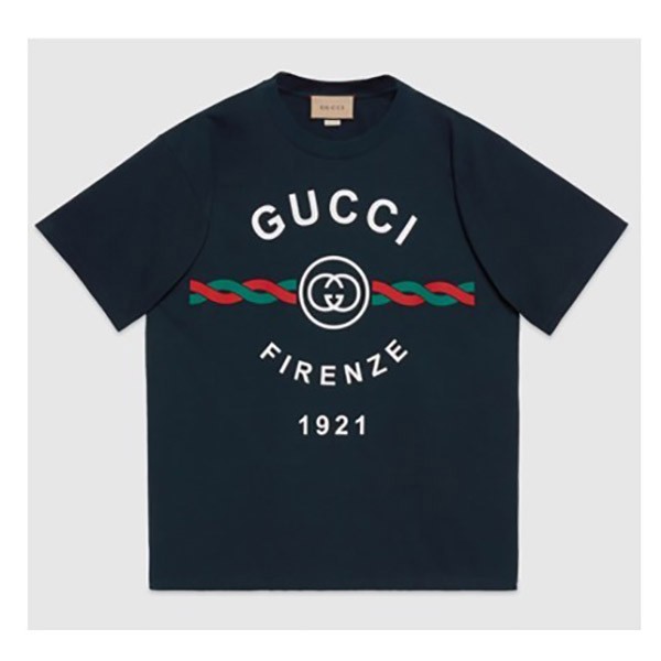 《グッチ》"グッチフィレンツェ1921" コットンジャージー Tシャツ 616036XJD7T 4795