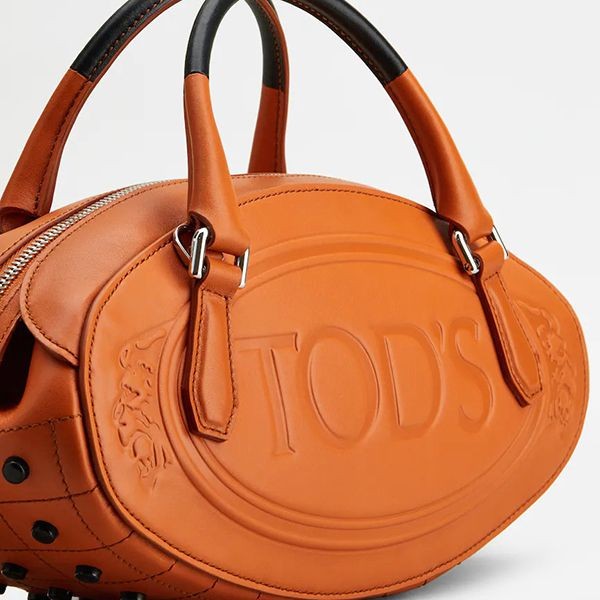 TODS☆ハンドバッグ コピー レザー エンボスロゴ ゴムパッド 2WAYXBWBOWH0100RBR1F39