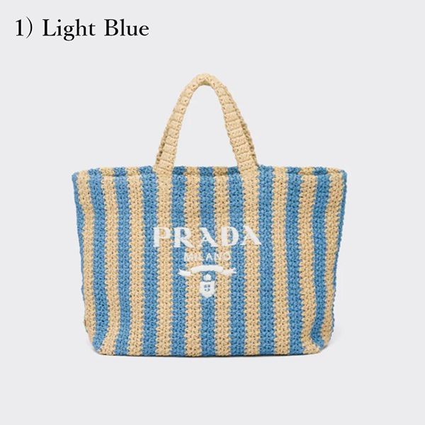 プラダ＊Large raffia tote bag ラフィアトート バッグ 偽物1BG392_2A2T_F0O8A_V_OOR