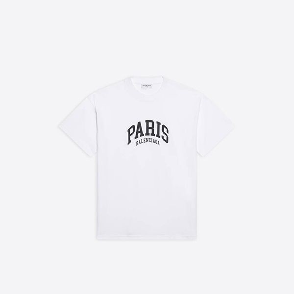 ◆バレンシアガ◆CITIES PARIS ロゴ ウィメンズ コットンTシャツ コピー612965TLVL71070