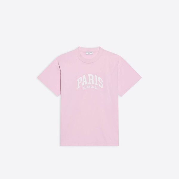 ◆バレンシアガ◆CITIES PARIS ロゴ ウィメンズ コットンTシャツ コピー612965TLVL71070