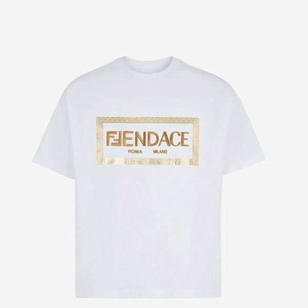 【FENDACE】待望のコラボ発売！フェンディ×VERSACE Tシャツ コピーFY1144AKDVF0QA1