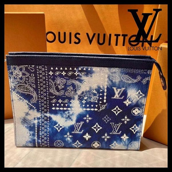 完売前に★ルイヴィトン★LV ポシェット・ボヤージュ ブルー 偽物M81442