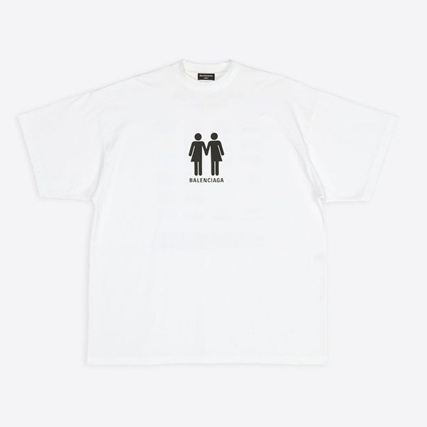 速達発送バレンシアガ PRIDE 22 オーバーサイズ ロゴTシャツ 偽物 2色