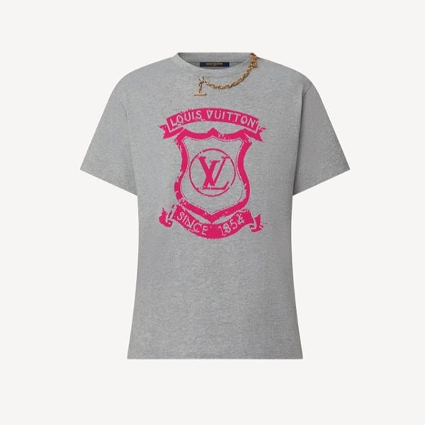 ◇​ルイヴィトン◇LVコートオブアームTシャツ 偽物★送料込★1AAAE9