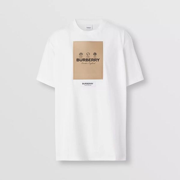 バーバリー◆コットン オーバーサイズ Tシャツ 偽物◆80565431