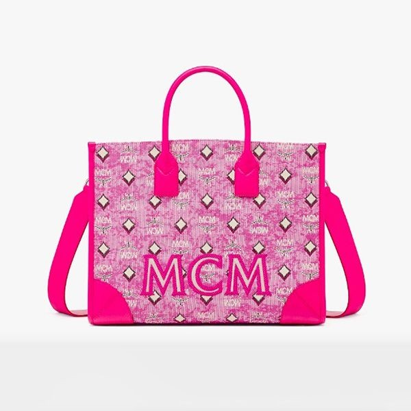 ☆超人気☆MCM Munchen トートバッグ コピー ヴィンテージ モノグラム ジャカード 2色 MWTCABO02PK001