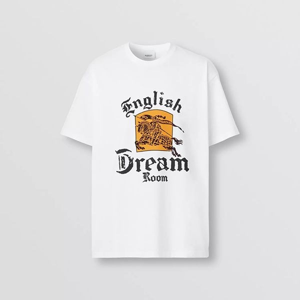 便利でバーバリー スローガン入りオーバーサイズコットンTシャツ コピー 80609371