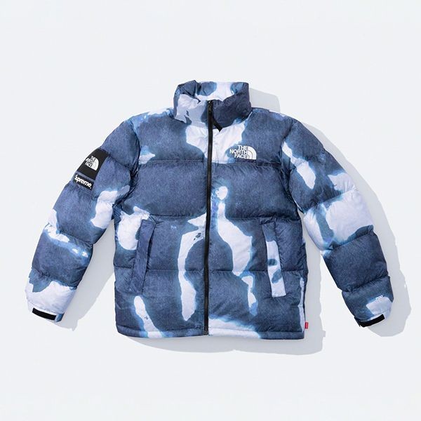 人気No1ヌプシ 偽物 シュプリーム x ノースフェイス コラボ Denim Print