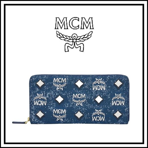 早い者勝ち♪MCM 偽物 ジップアラウンドウォレット ヴィンテージ デニムジャカード MYLDSTA05LE001