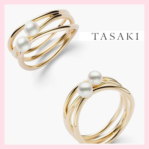 TASAKI パール リング 偽物イエローゴールド 関税込w23031104