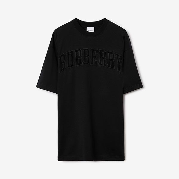 バーバリー レース ロゴ コットン オーバーサイズ Tシャツ 偽物 2色 80700051