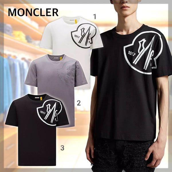 【手元に在庫有】モンクレール 6 Moncler 1017 Alyx 9SM ロゴプリントTシャツ 偽物 3色 H209Y8C00001M2780001​