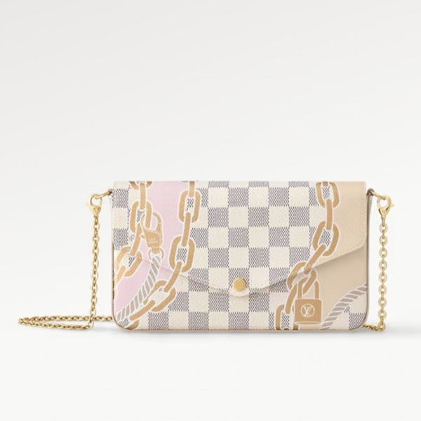 速達発送ルイヴィトン ポシェット・フェリシーLV ダミエ 偽物 ロープ N40466