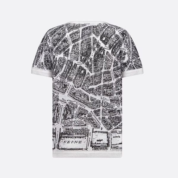 すぐ届ディオール 偽物 Plan de Paris リネン カシミヤ シルク Tシャツ 324S28AM702_X0930