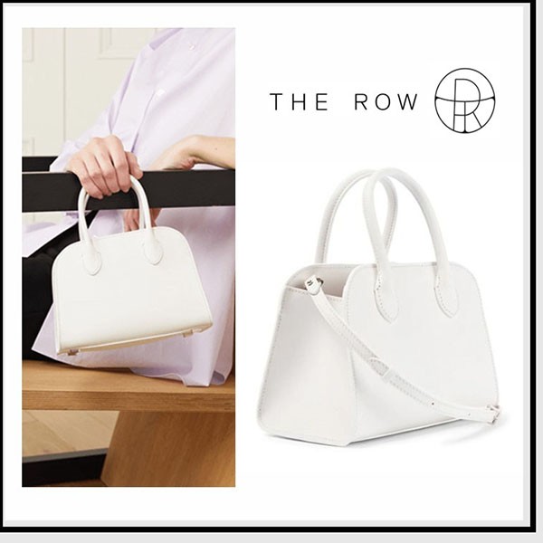 速達発送the row 偽物 ザロウ マルゴー 可愛い定番★The Row★Margaux 7.5 バック ♪上品スノーカラー♪