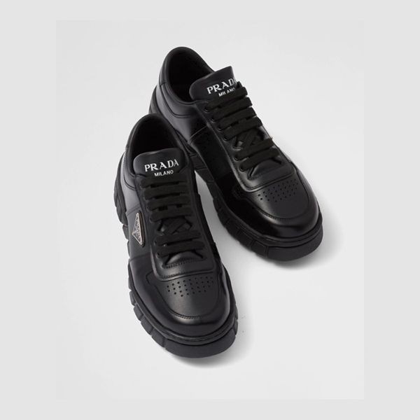 特別価格！プラダ メンズレザースニーカー コピー Leather sneakers送料込