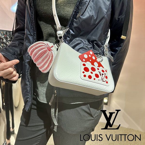 LV x YK ルイヴィトン 偽物 マレリーニ ショルダーバッグ パンプキン ミラー付