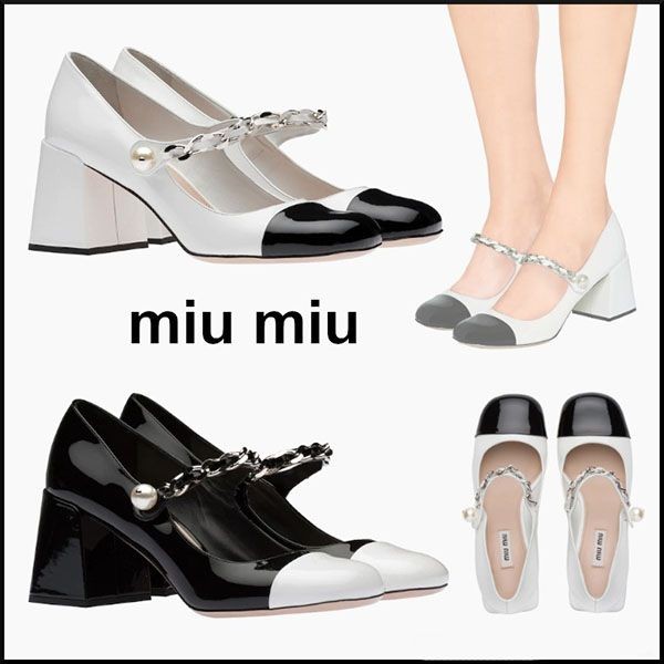 MiuMiu Patent leather pumps パテントレザーパンプス 偽物 2色 5I248D