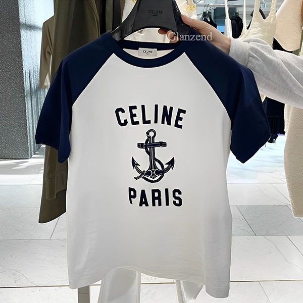 【手元に在庫有】セリーヌ PARIS アンカーTシャツ コピー 2X35G671Q.01MA