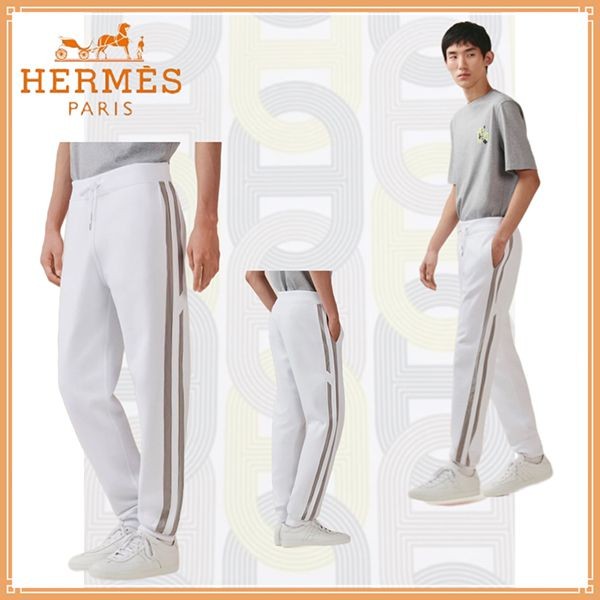 エルメス コピー Run H jogging pants トラックパンツ 白