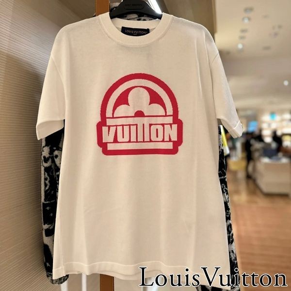 待望の再入荷ルイヴィトン コットンショートスリーブクルーネック Tシャツ 偽物 1ABJ8M