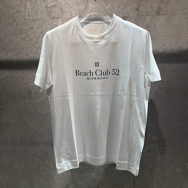 超希少！ジバンシィ 偽物 Beach Club 52 スリムフィット コットン Tシャツ BM716G3YEV-100