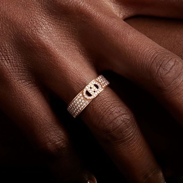 ◆エルメス シェーヌダンクル 偽物◆ゴージャスな輝き☆H dAncre ring/unisex