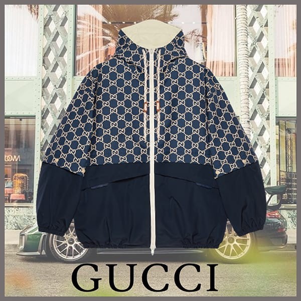 【VIPセールで入荷！】グッチ GG リップストップ ファブリック ジャケット コピー 742811Z8BJG4384