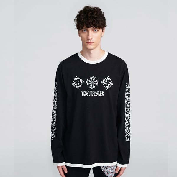 人気で可愛い☆TATRAS × Keith Haring 偽物 限定コラボ SAGGIO ロングTシャツ 2色 MTKI23A8253