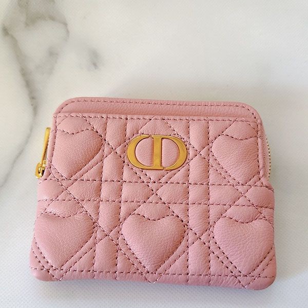 特別価格！ディオール CARO LAVENDER ウォレット 偽物 ハート ミニ財布 S5177UNID