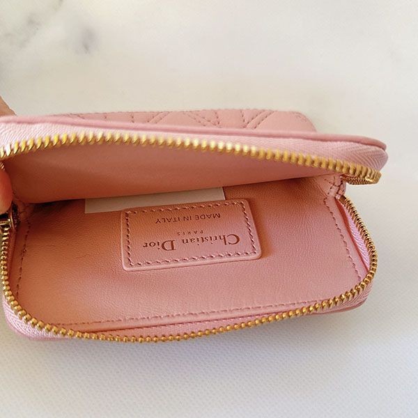 特別価格！ディオール CARO LAVENDER ウォレット 偽物 ハート ミニ財布 S5177UNID