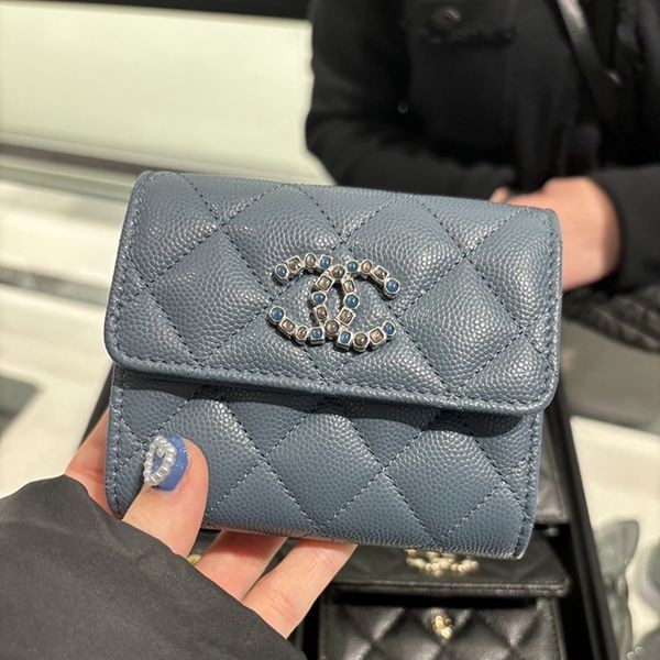 ナチュラル可愛い☆シャネル スモール フラップ ウォレット 三つ折り財布 AP3604 B14342 NR652