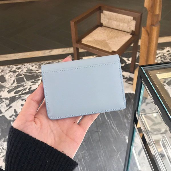 洗練デザイン♪セリーヌ トリオンフフラップ付きカードホルダー 10I583DPV.07PB