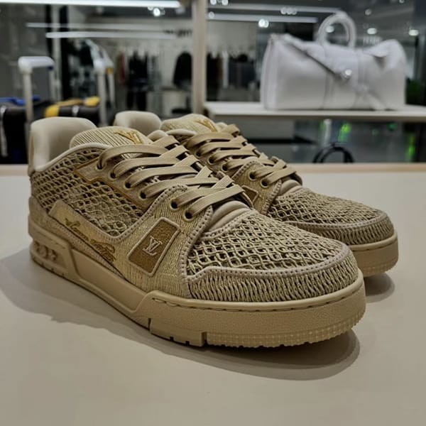 おすすめ ルイヴィトン LV トレイナー・ライン スニーカー コピー 1ACVV1 茶色