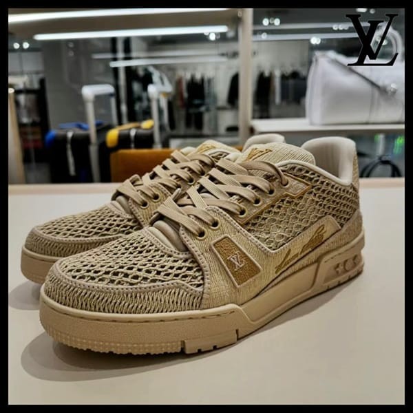 おすすめ ルイヴィトン LV トレイナー・ライン スニーカー コピー 1ACVV1 茶色