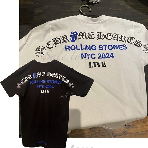 高級ブランド＋クロームハーツ＋ローリングストーンズ NYC ポケットTシャツ 偽物 ch2407023