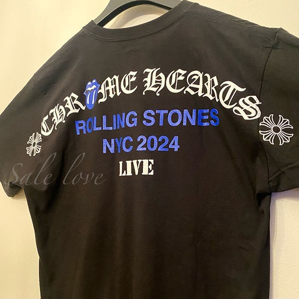 高級ブランド＋クロームハーツ＋ローリングストーンズ NYC ポケットTシャツ 偽物 ch2407023