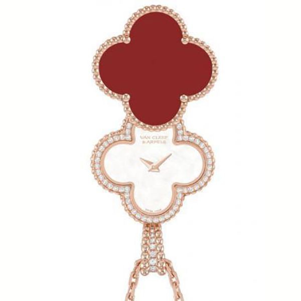 【ヴァンクリーフ＆アーペル】alhambra シークレット ペンダントウォッチ 激安