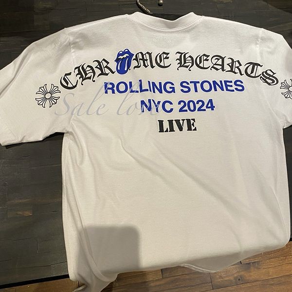 高級ブランド＋クロームハーツ＋ローリングストーンズ NYC ポケットTシャツ 偽物 ch2407023